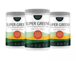 3 tarros kenzi super greens polvo vegetal trio pack